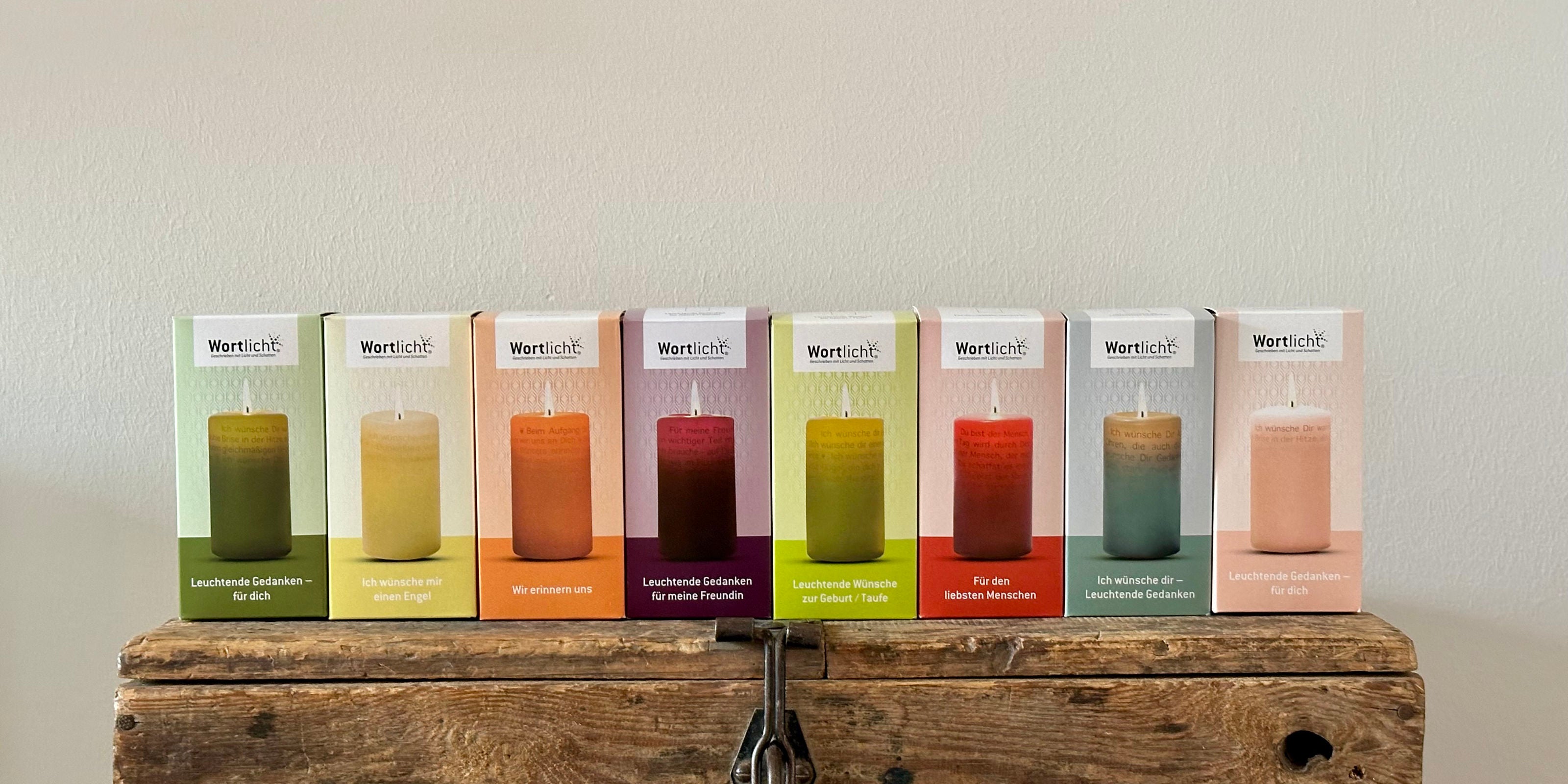 Übersicht Wortlicht Kerzen