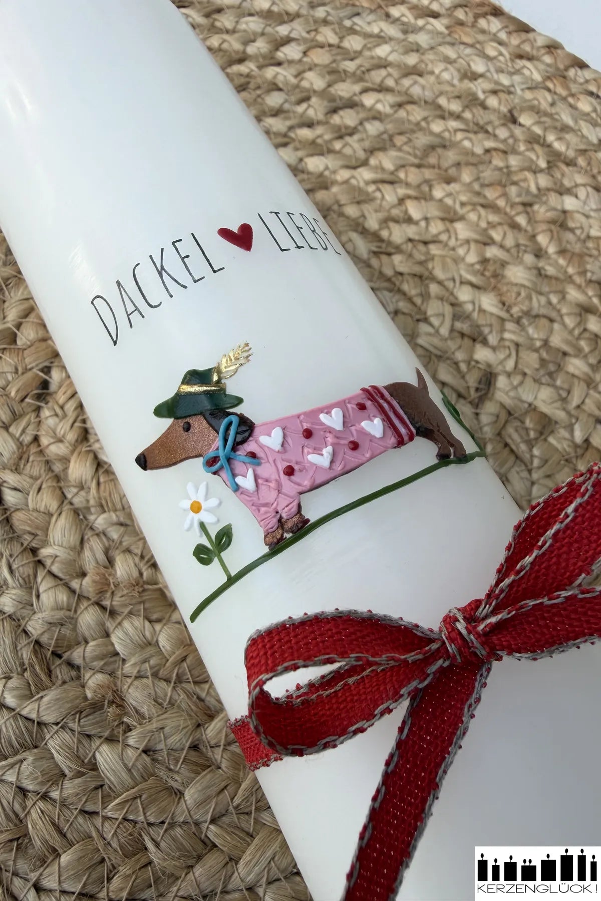 Dackelkerze Detailaufnahme
