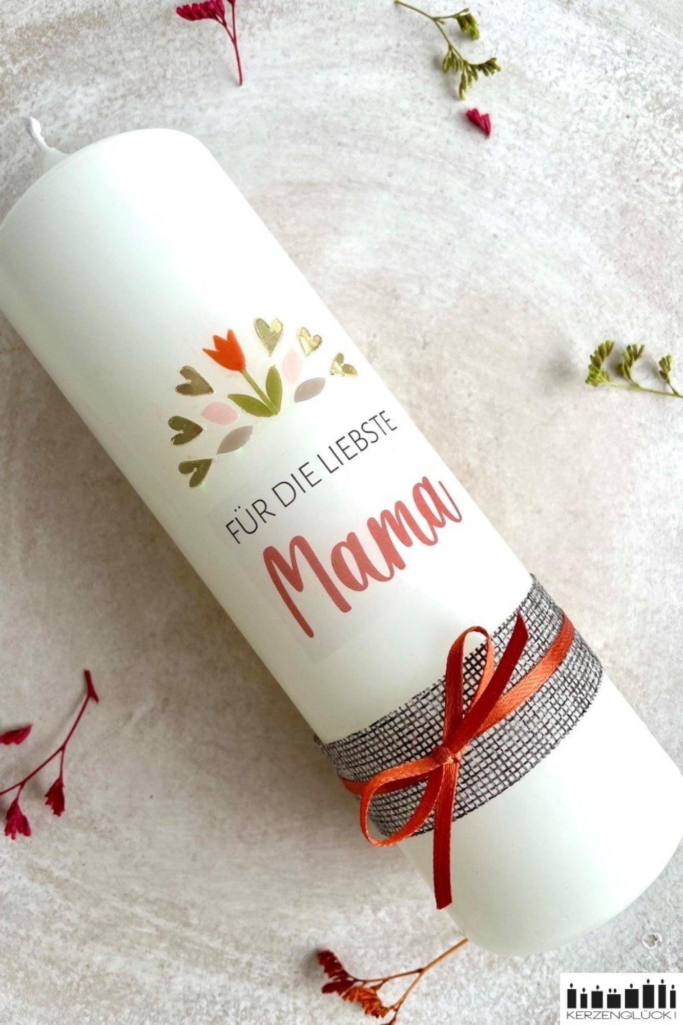 Glückskerze "Für die liebste Mama"