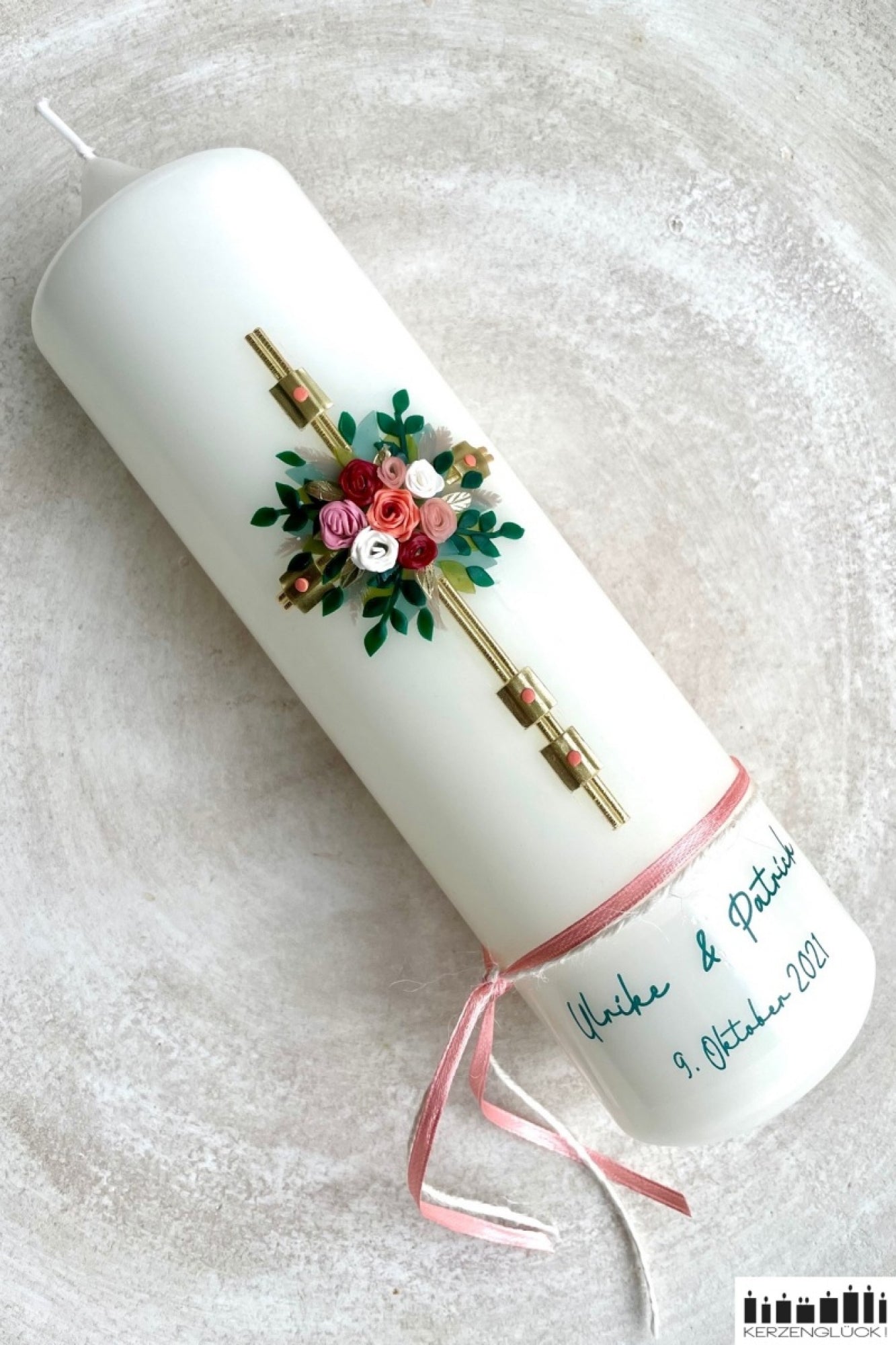 Hochzeitskerze „Rosenblüte"