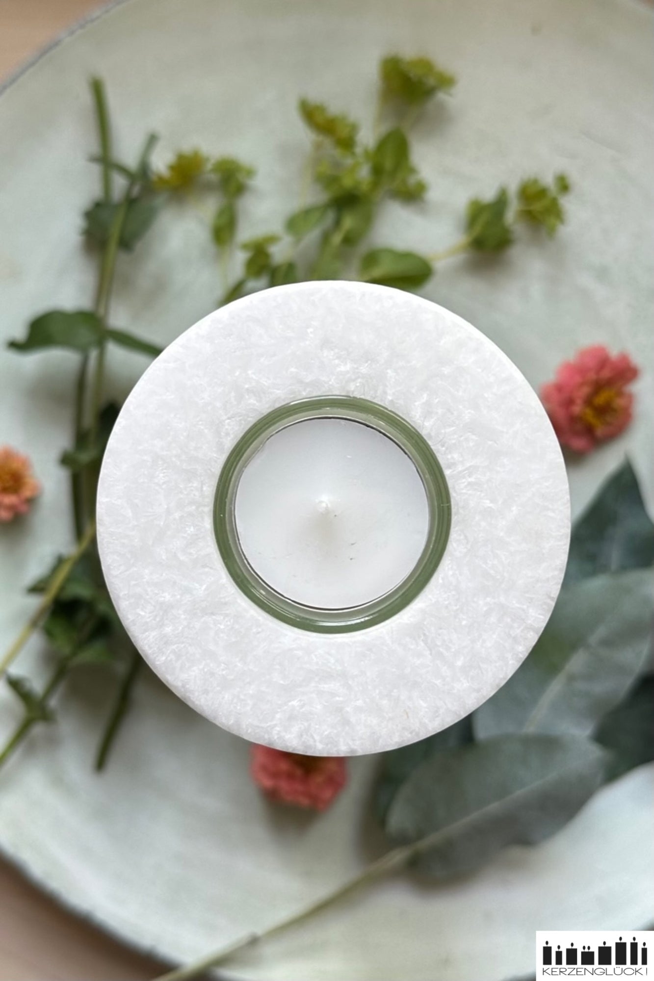 Hochzeitskerze "Rosenbogen" - Pink