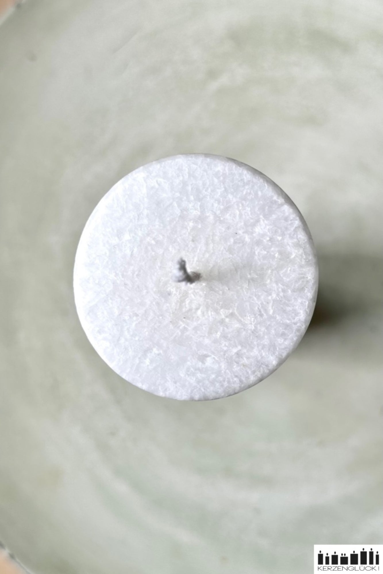 Taufkerze mit Holzelement "Kranz"