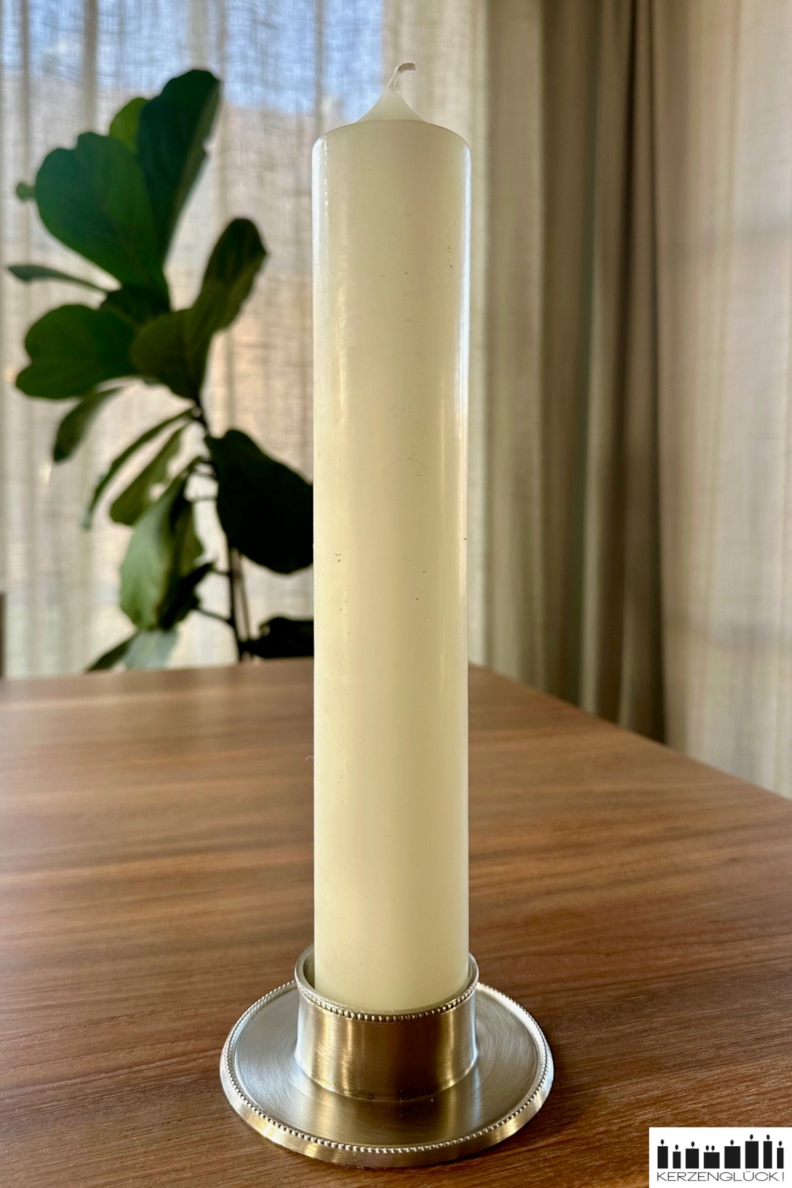 Kerzenhalter mit Perlrand für Kerzen mit Ø 5 cm