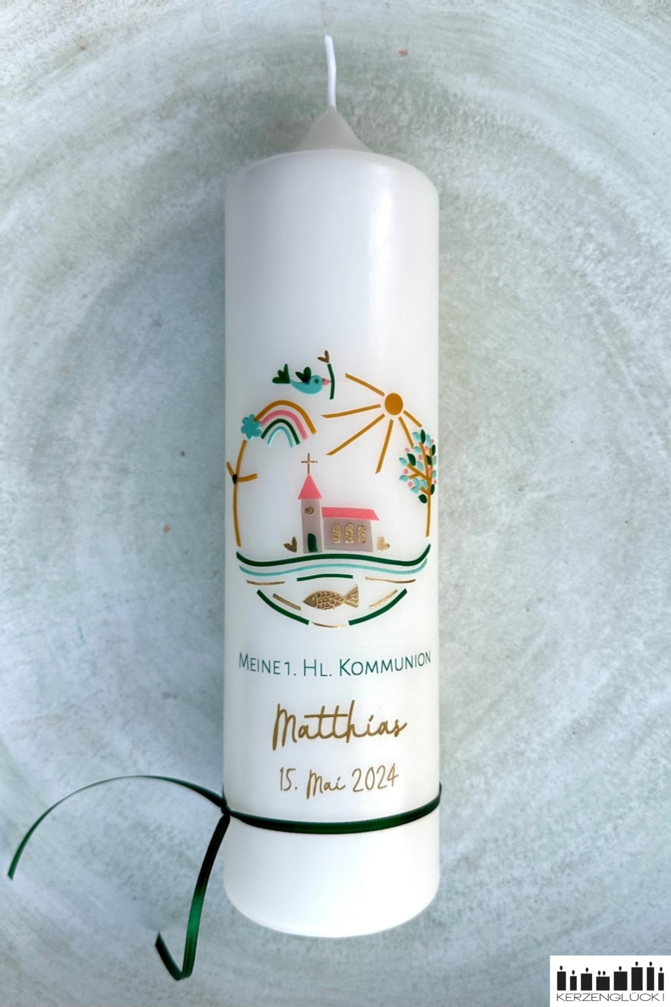 Kommunionkerze „Kirche"