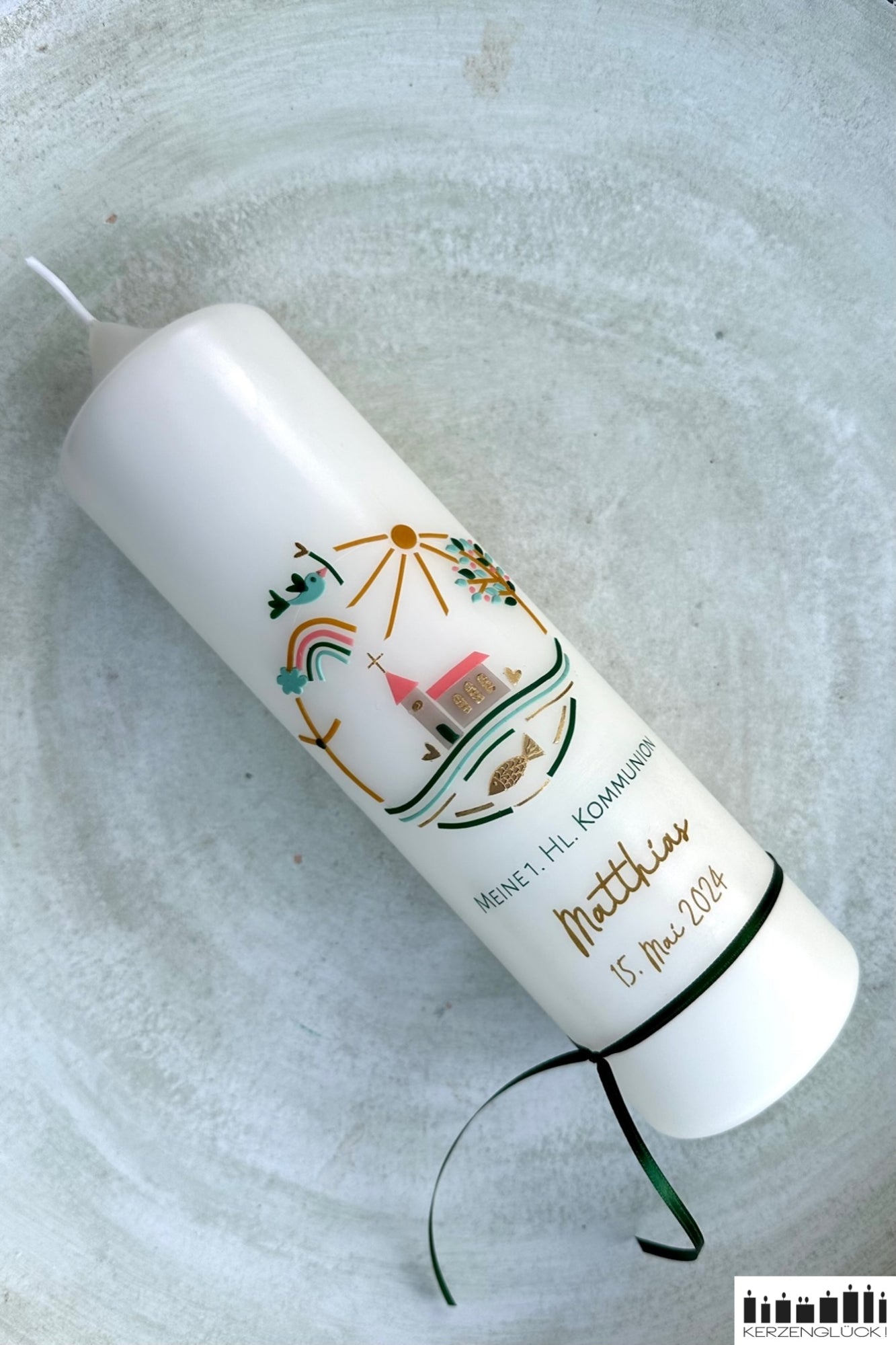 Kommunionkerze „Kirche"