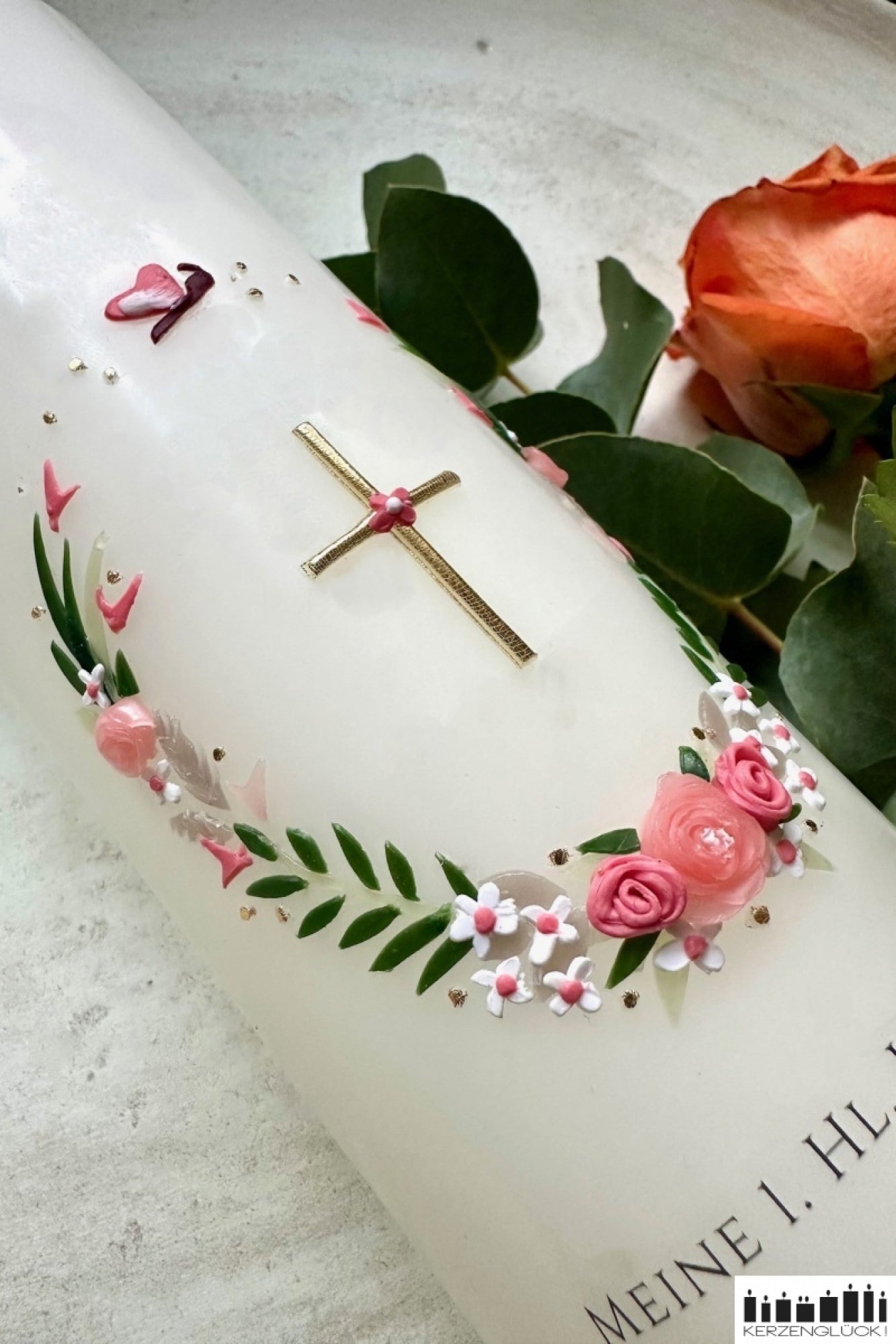 Kommunionkerze „Schmetterlingszauber"