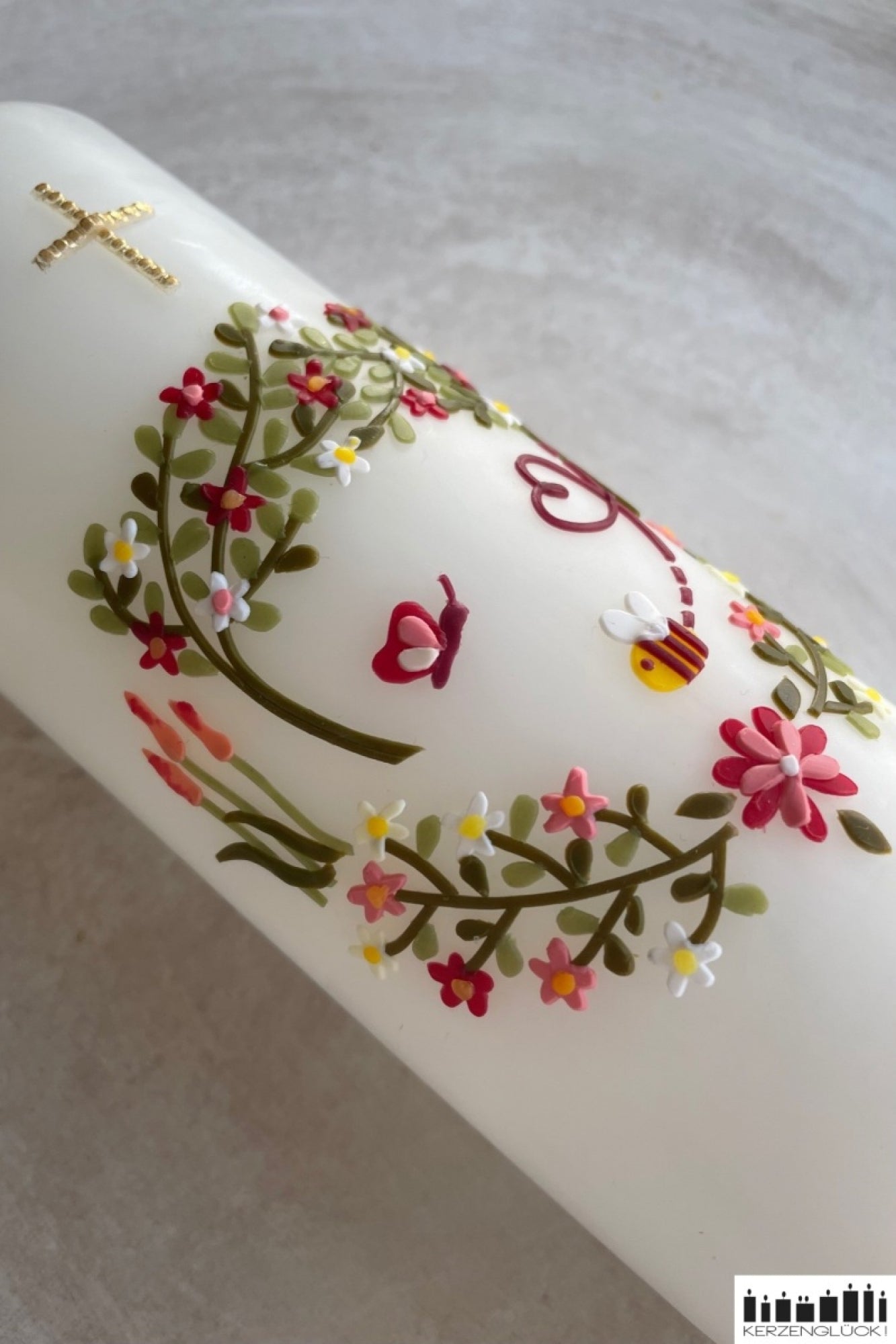 Taufkerze "Wald und Wiese"