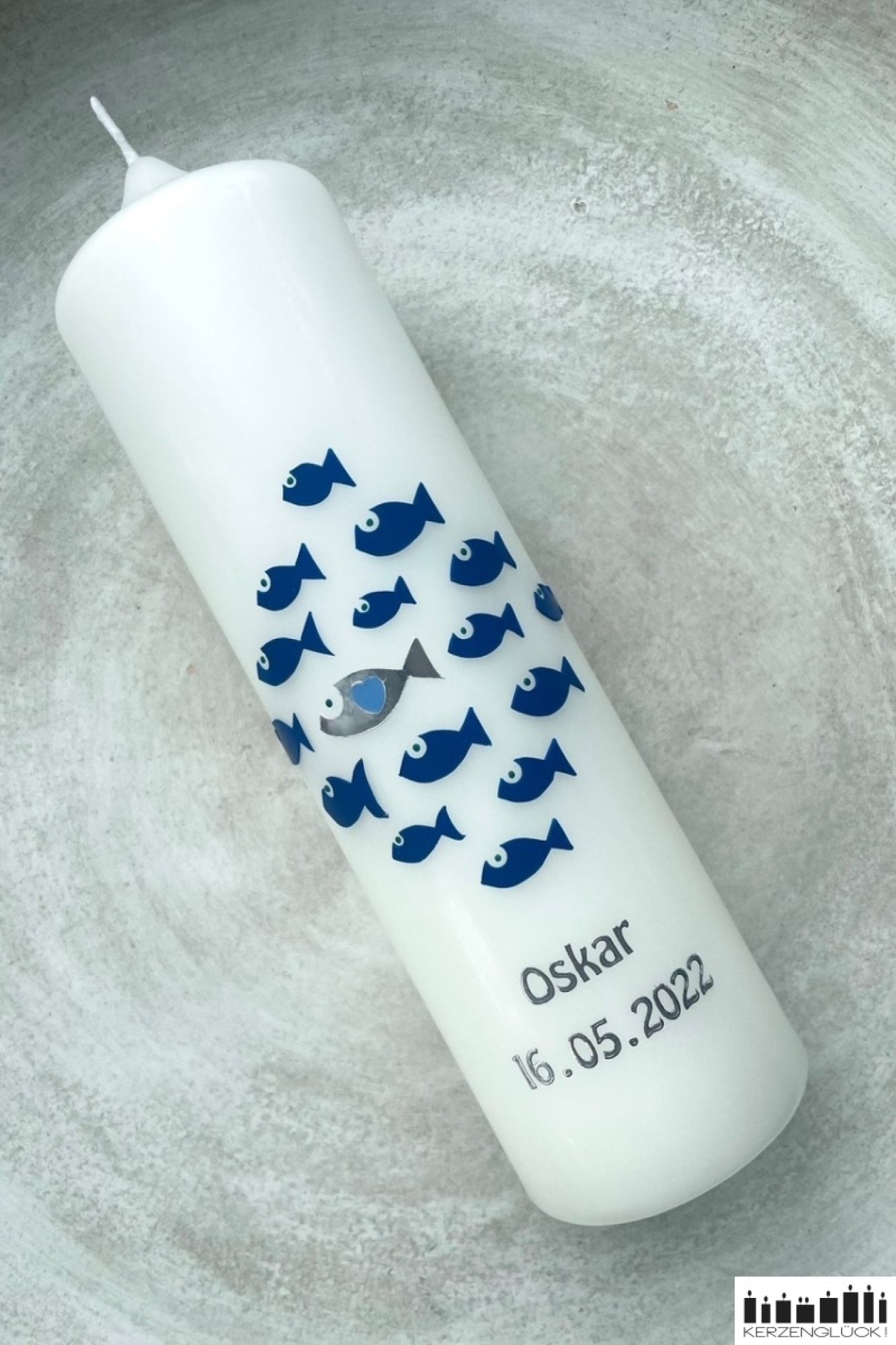 Taufkerze „Fischschwarm“