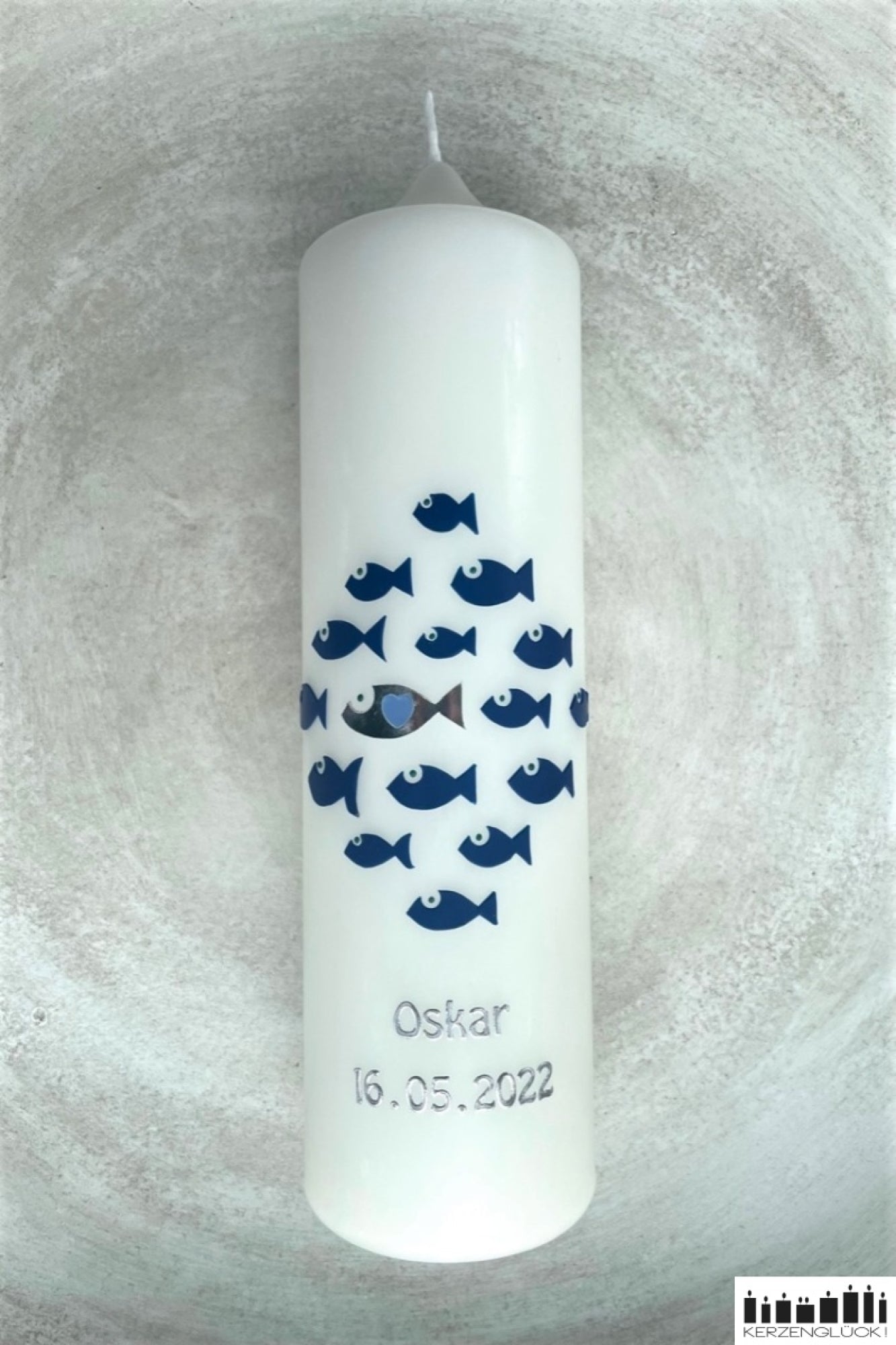 Kommunionkerze "Fischschwarm