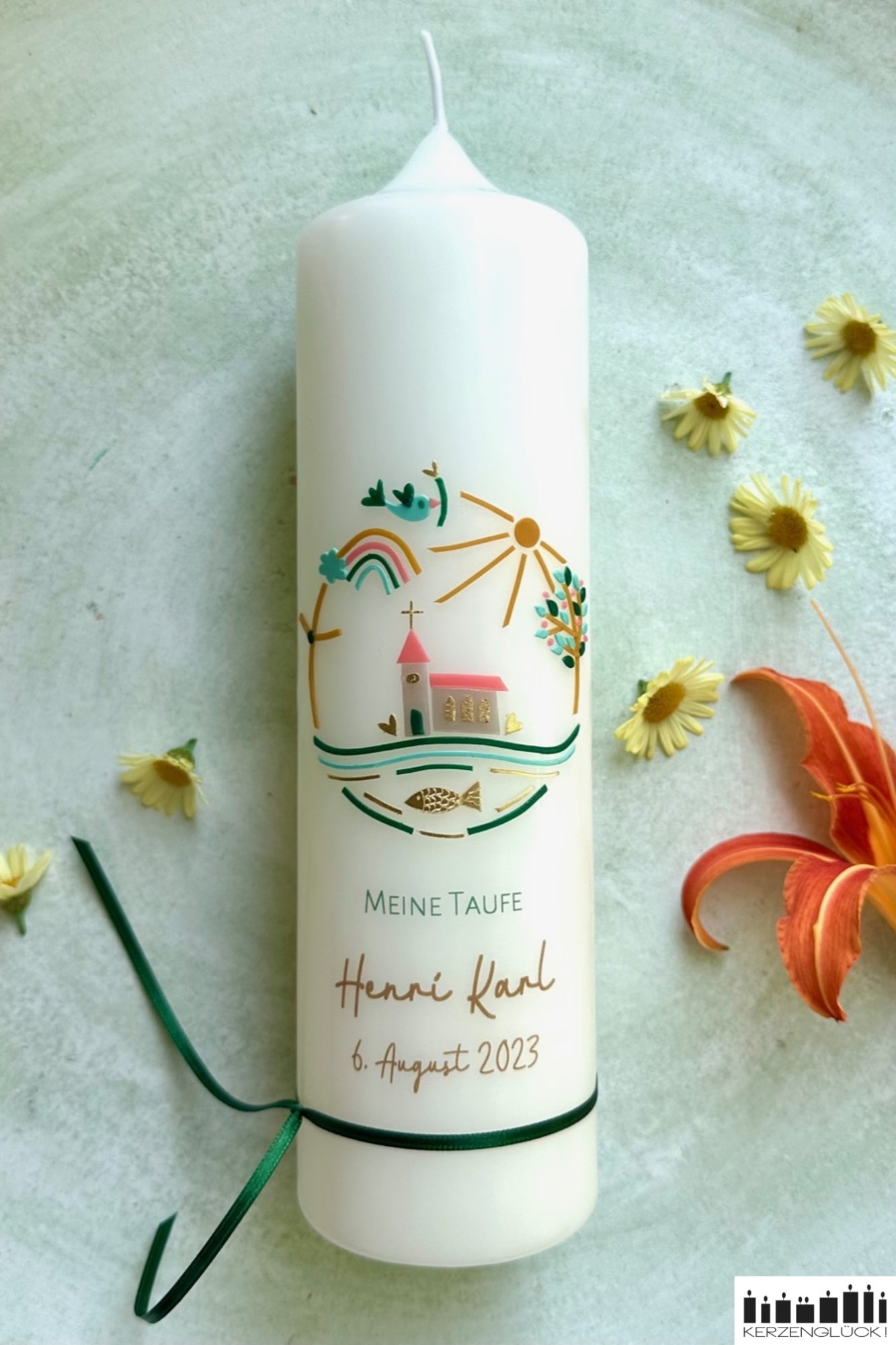 Taufkerze "Kirche"