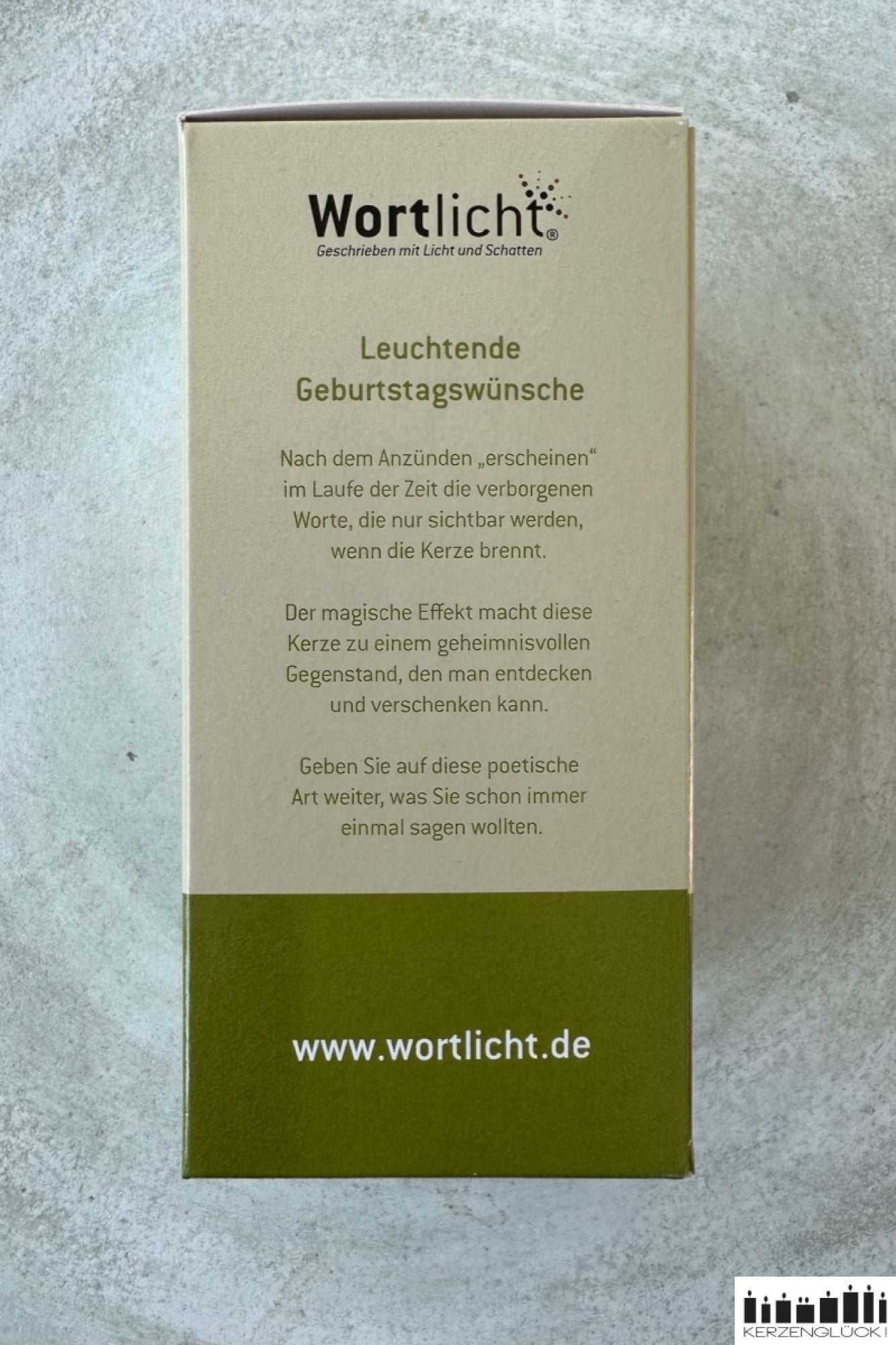 Wortlicht "Leuchtende Geburtstagswünsche"