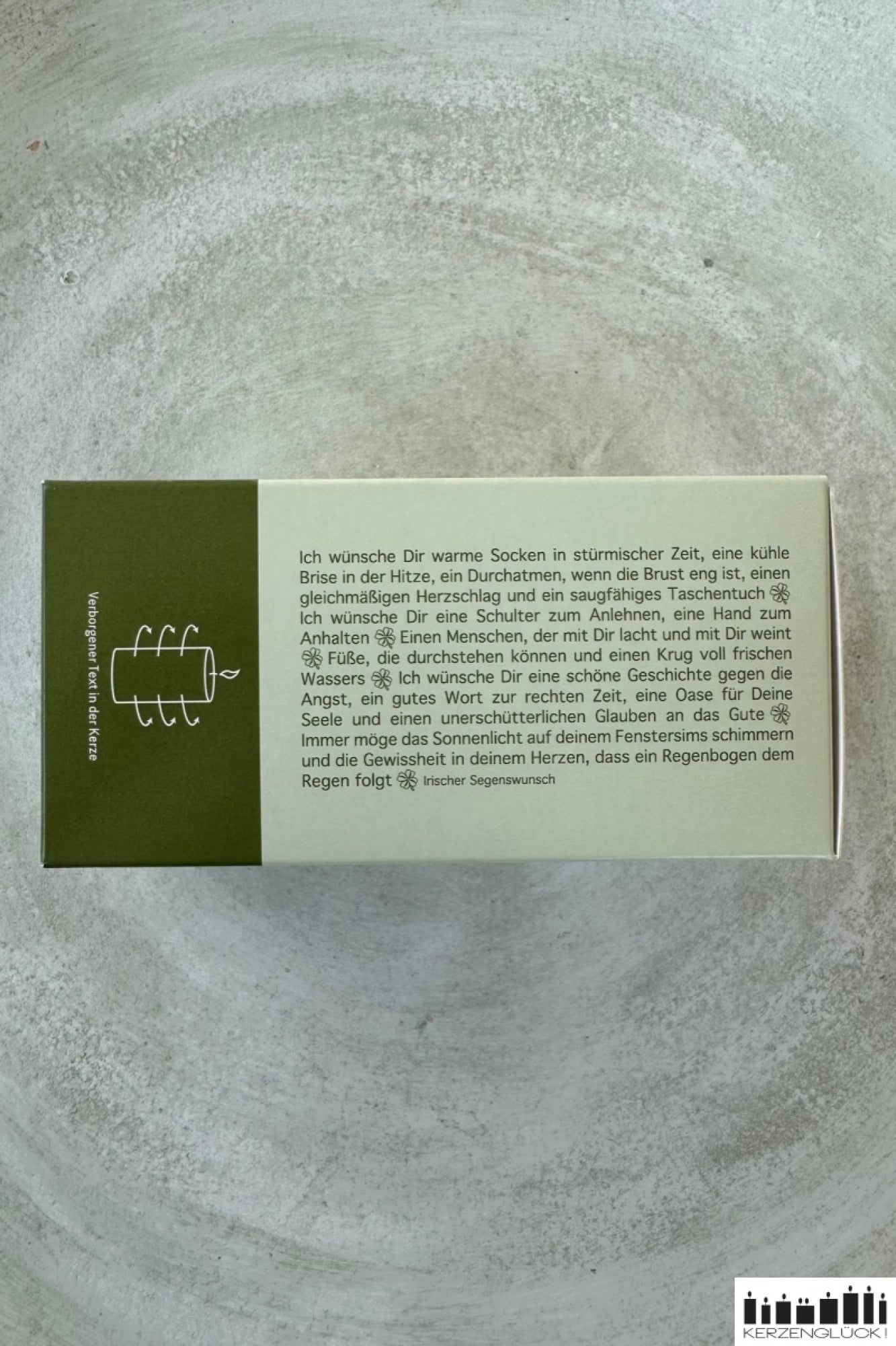 Wortlicht "Leuchtende Gedanken - für dich", grün