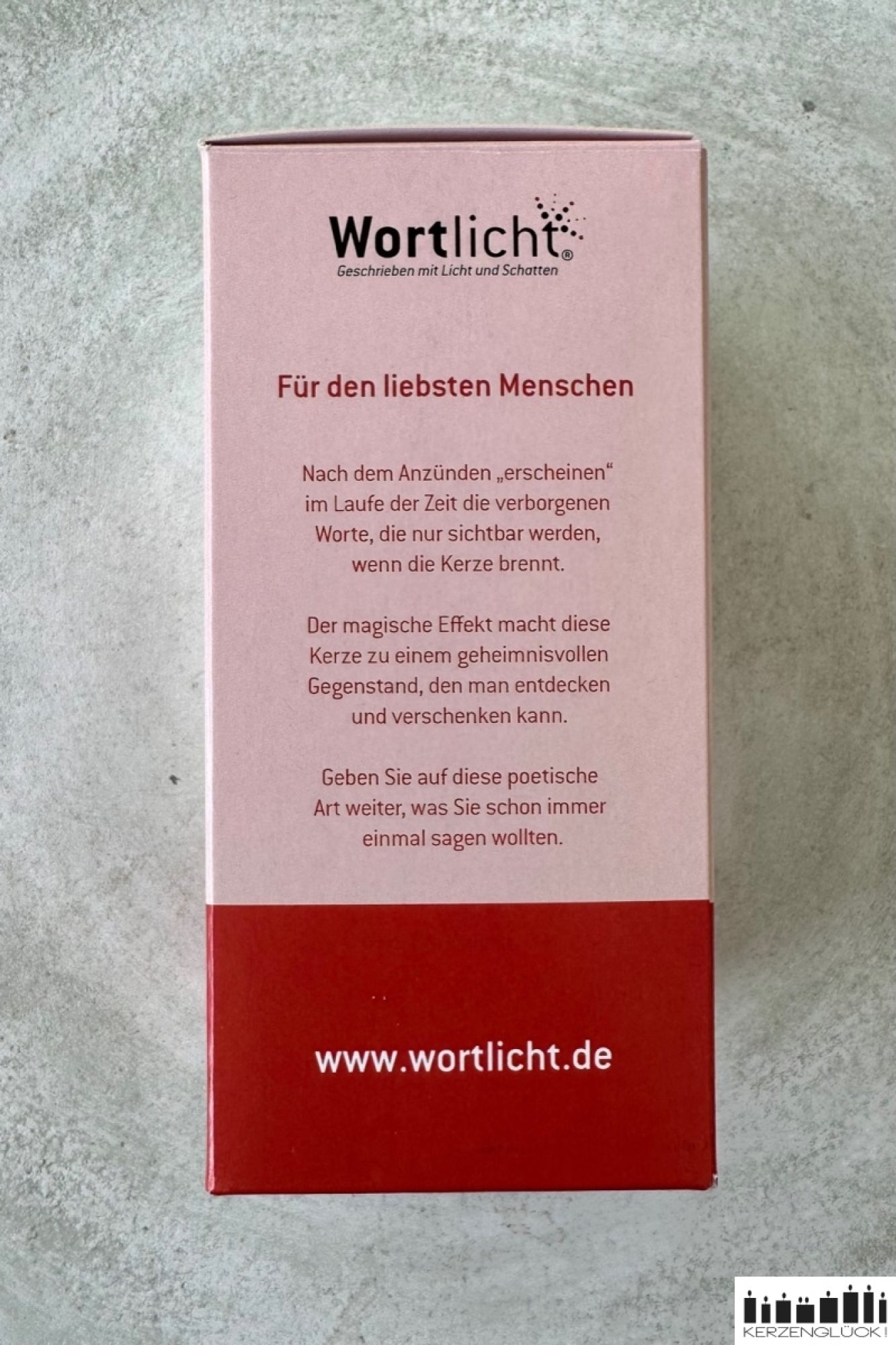 Wortlicht "Für den liebsten Menschen"