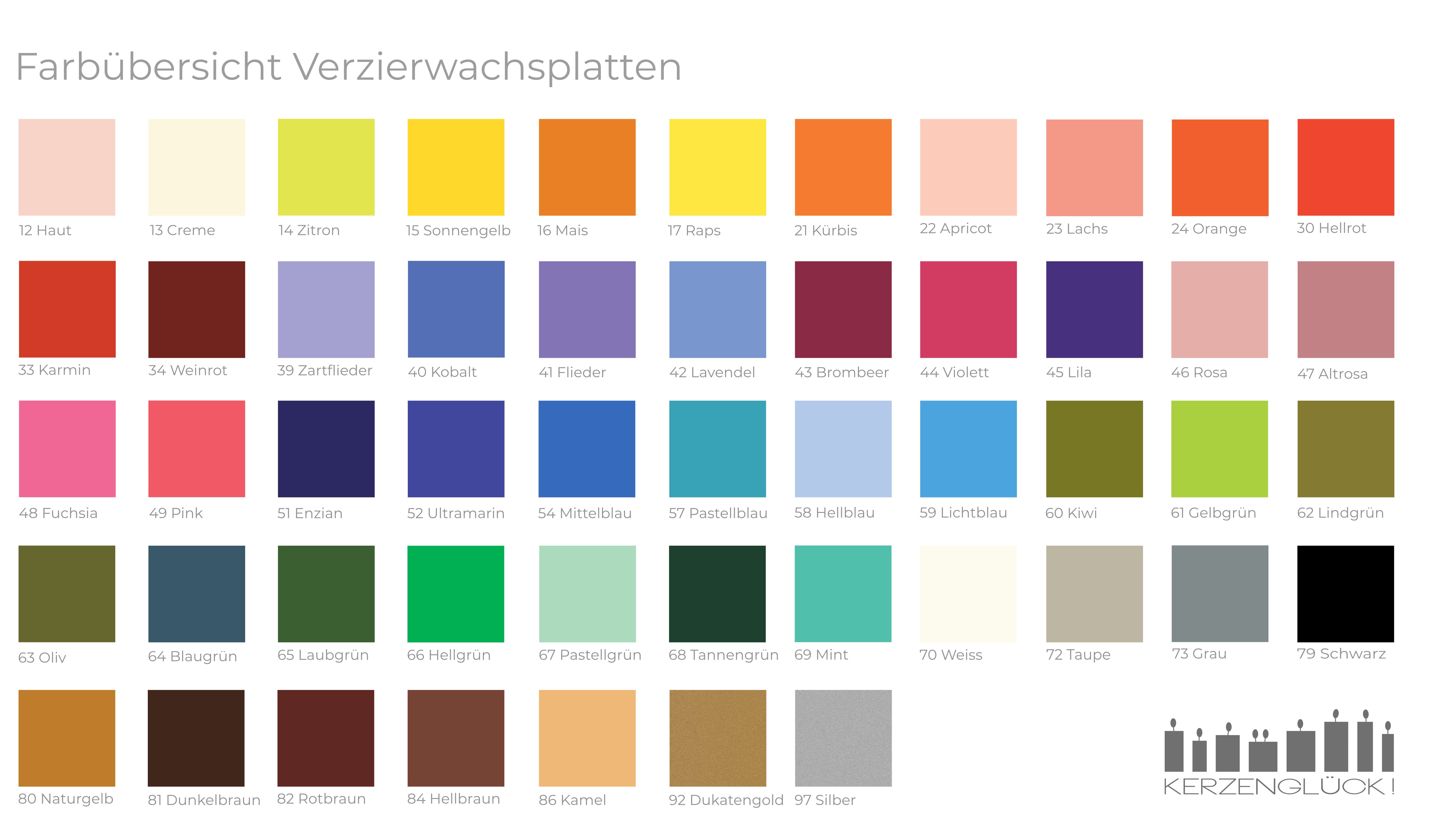 Wachsplatten unifarben