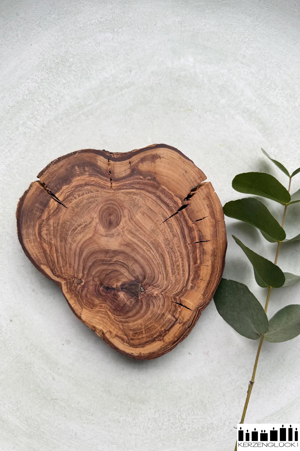 Olivenholz Kerzenteller