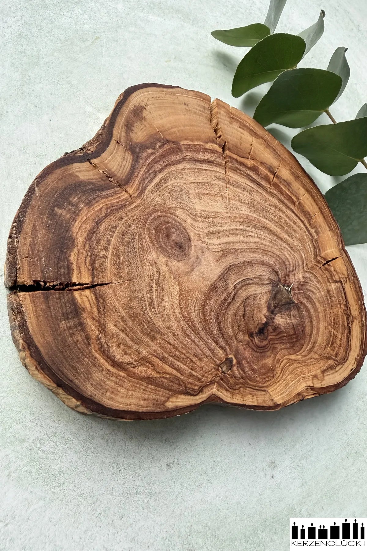 Olivenholz Kerzenteller