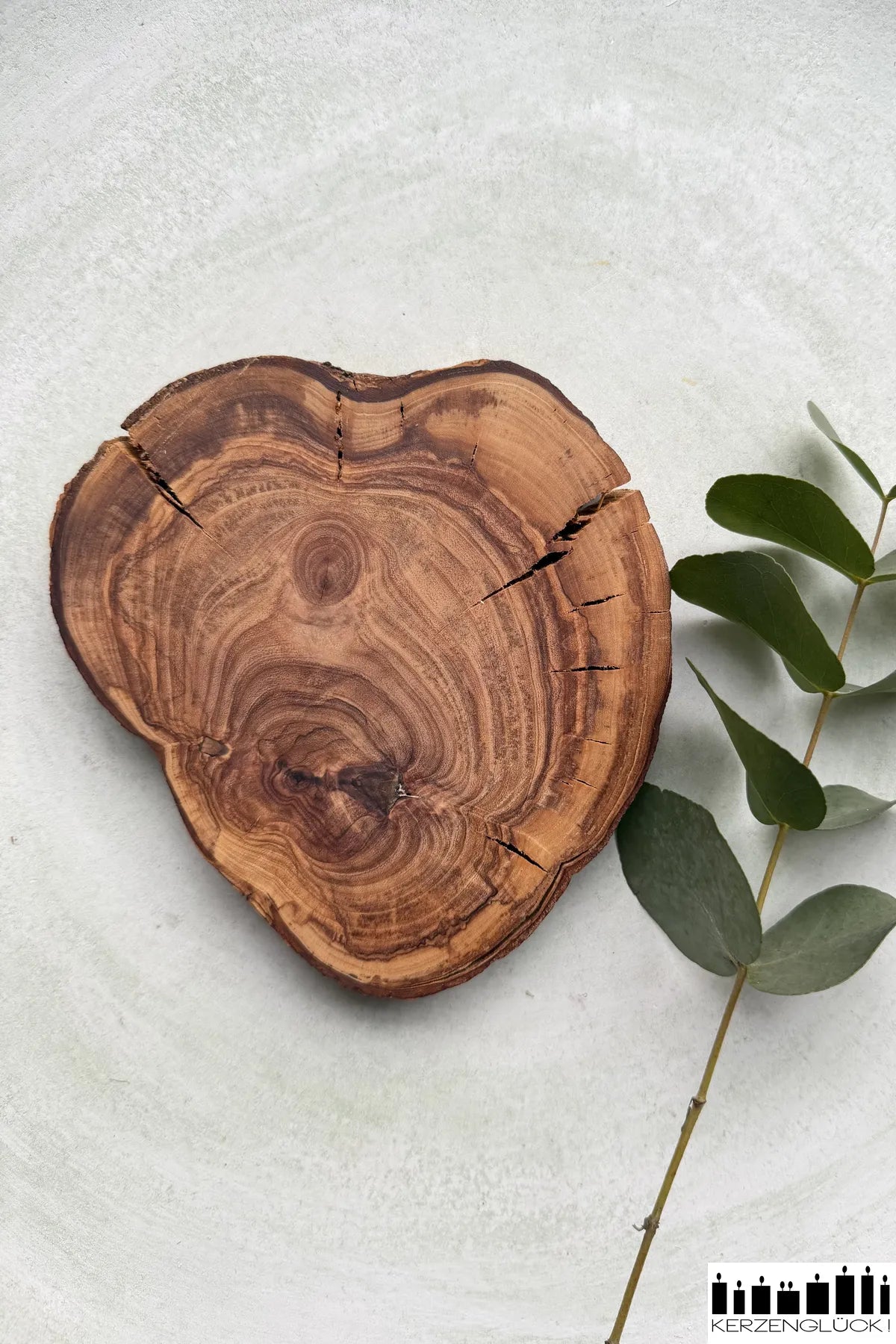 Olivenholz Kerzenteller