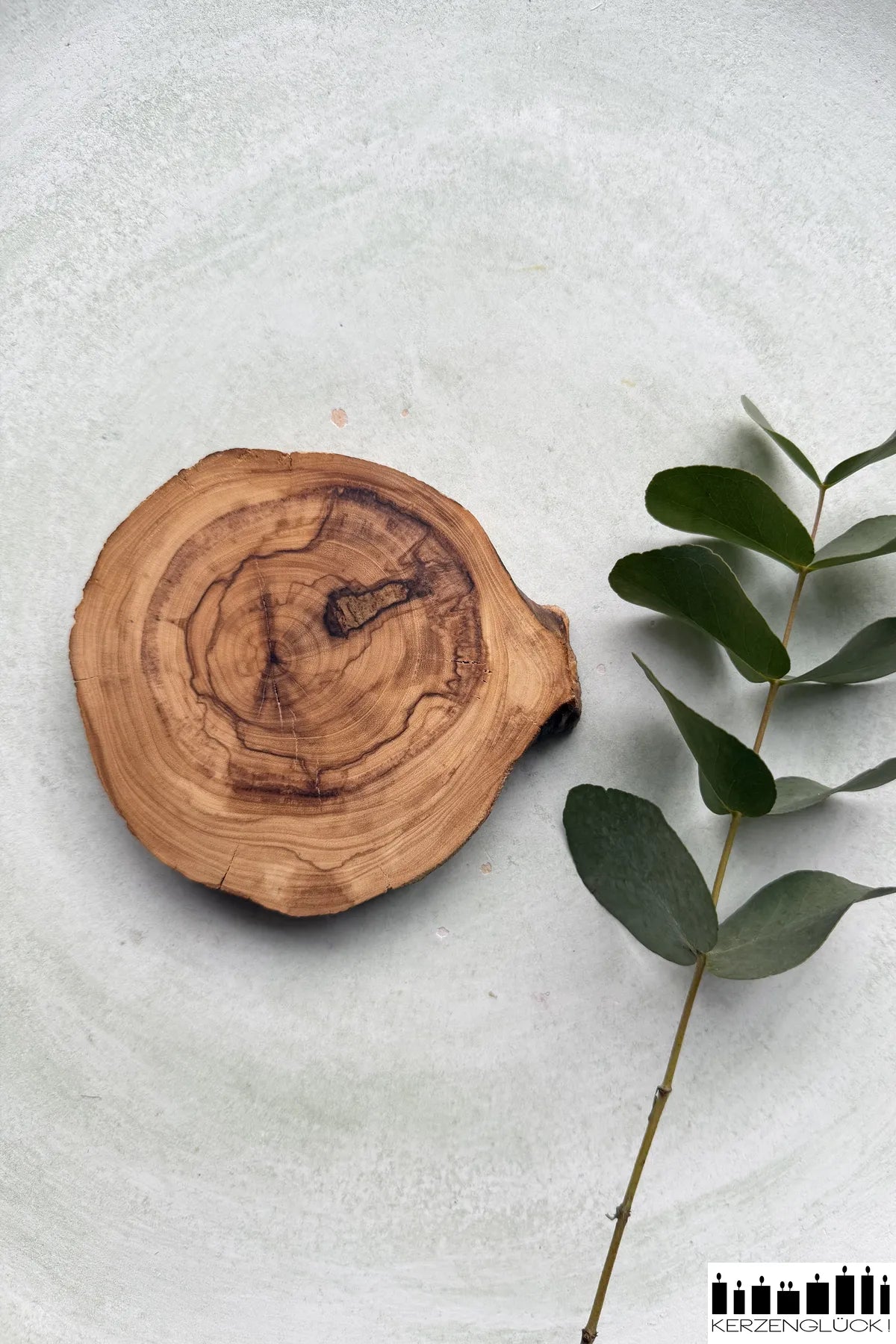 Olivenholz Kerzenteller