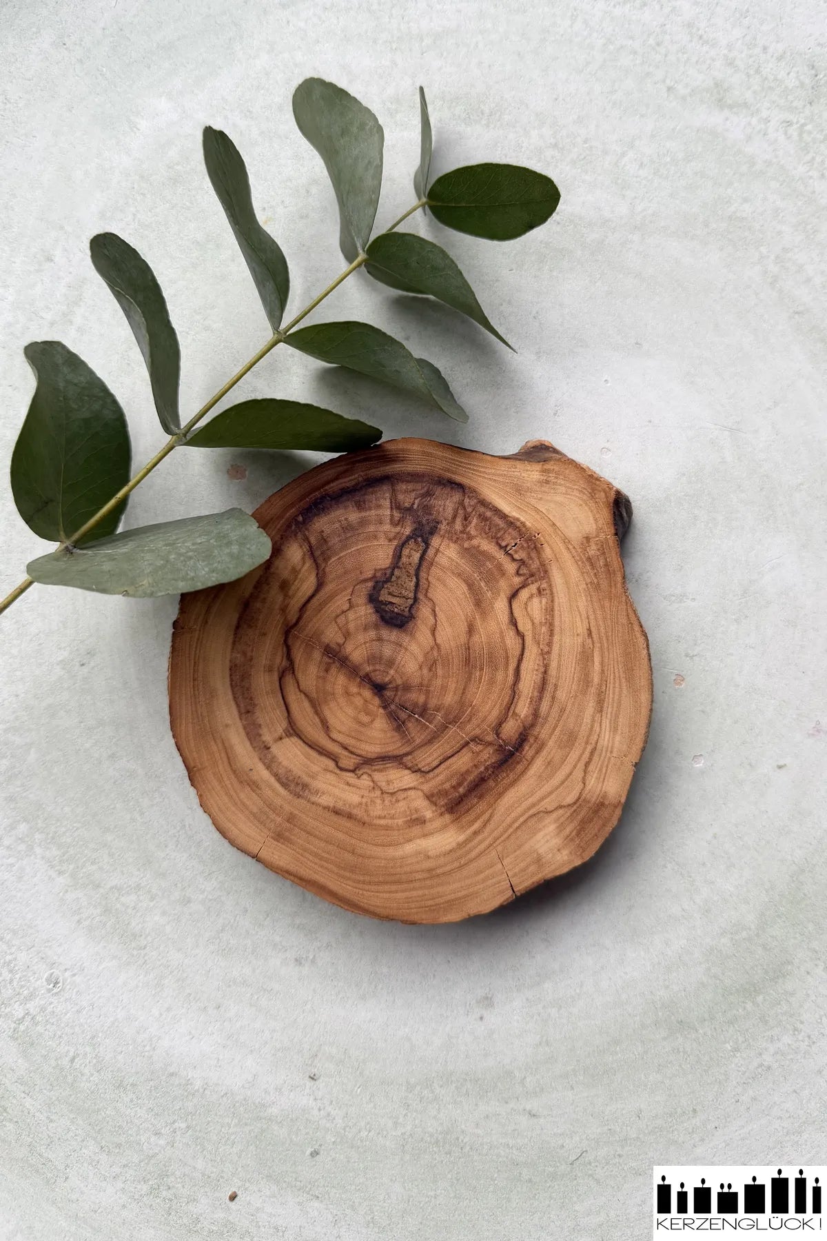 Olivenholz Kerzenteller