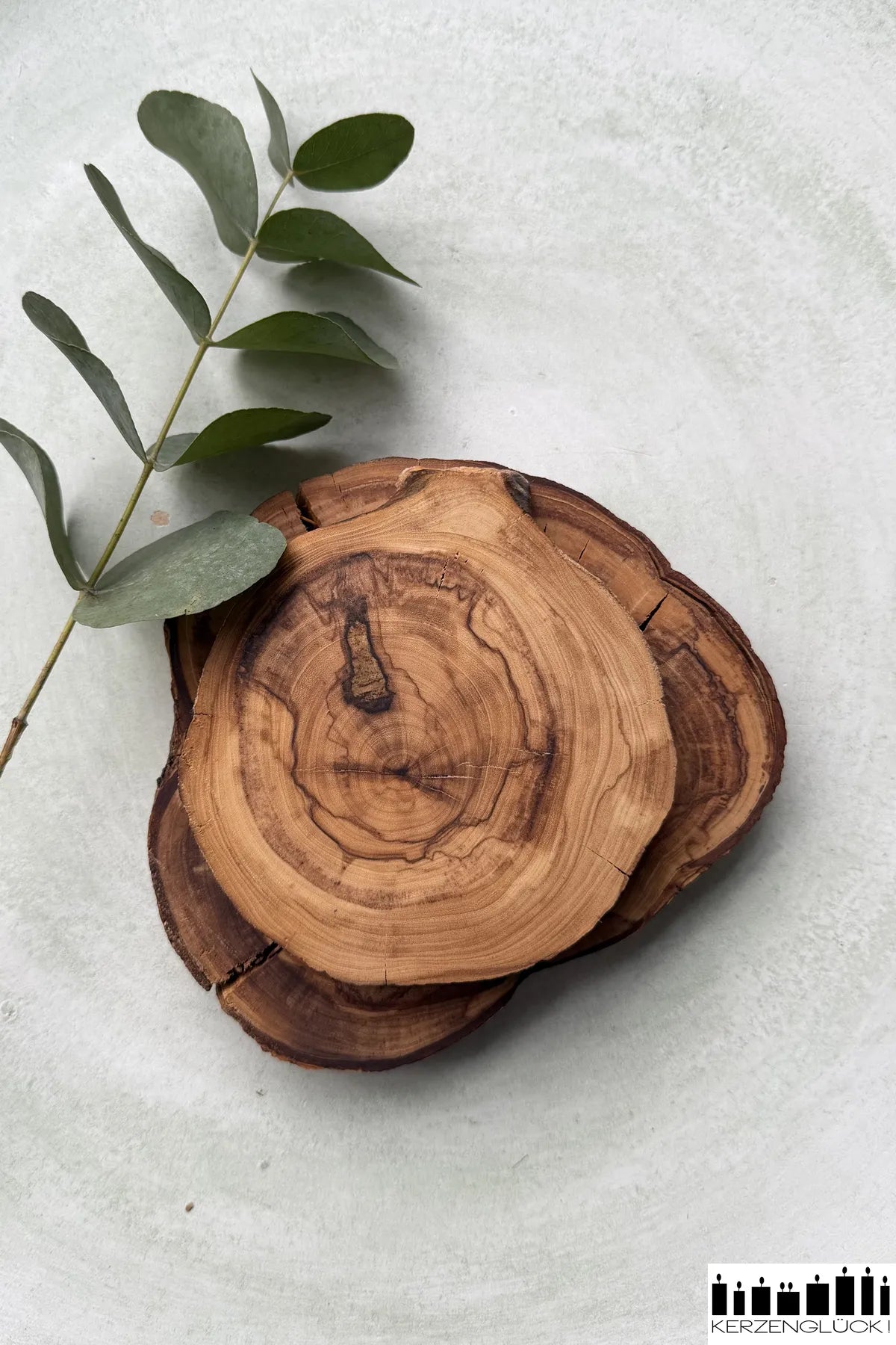 Olivenholz Kerzenteller