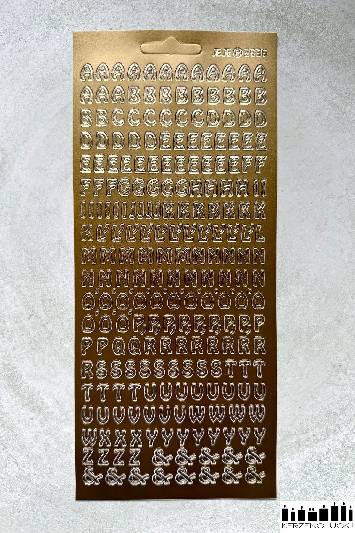 Konturensticker Grossbuchstaben gold