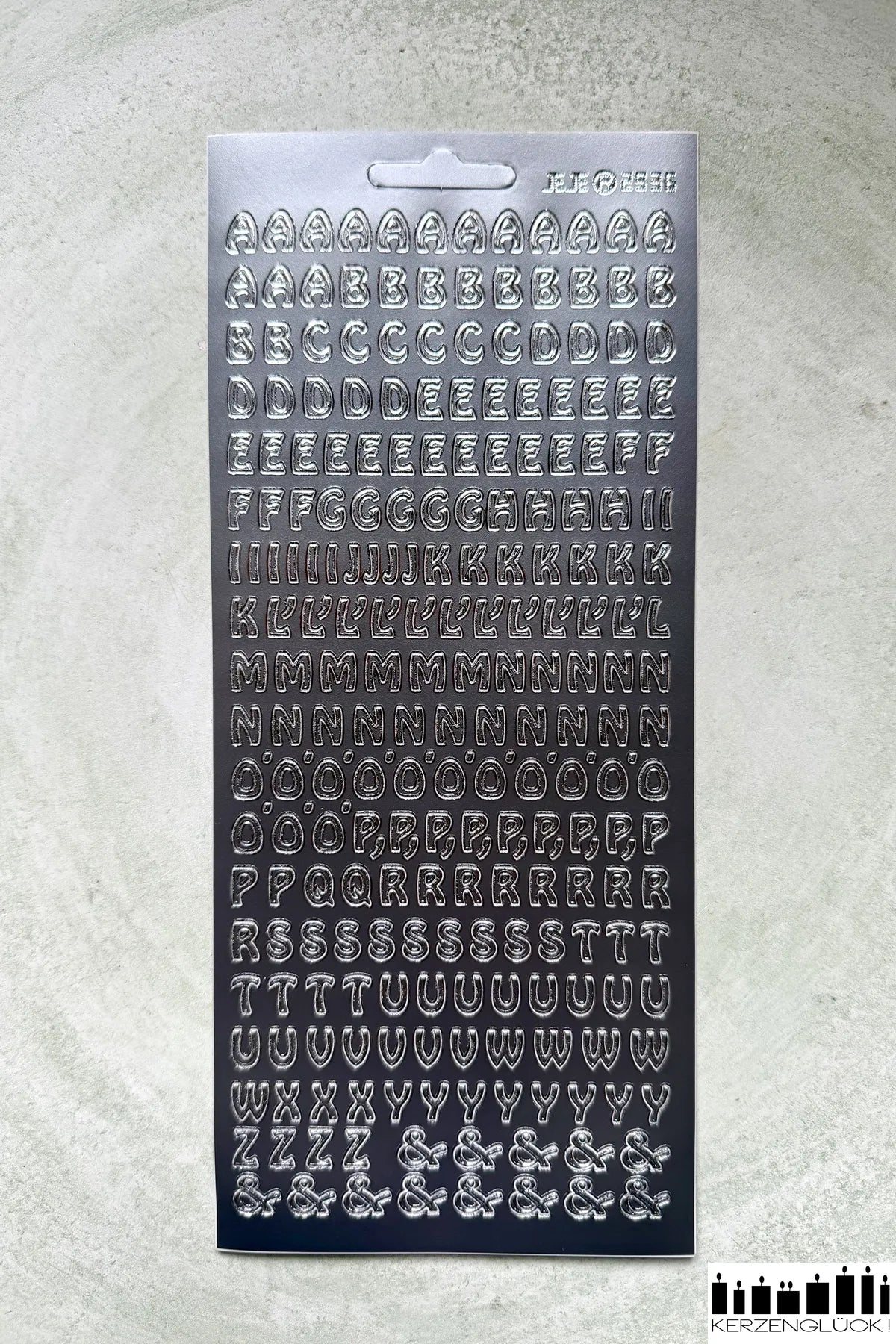 Konturensticker Grossbuchstaben silber