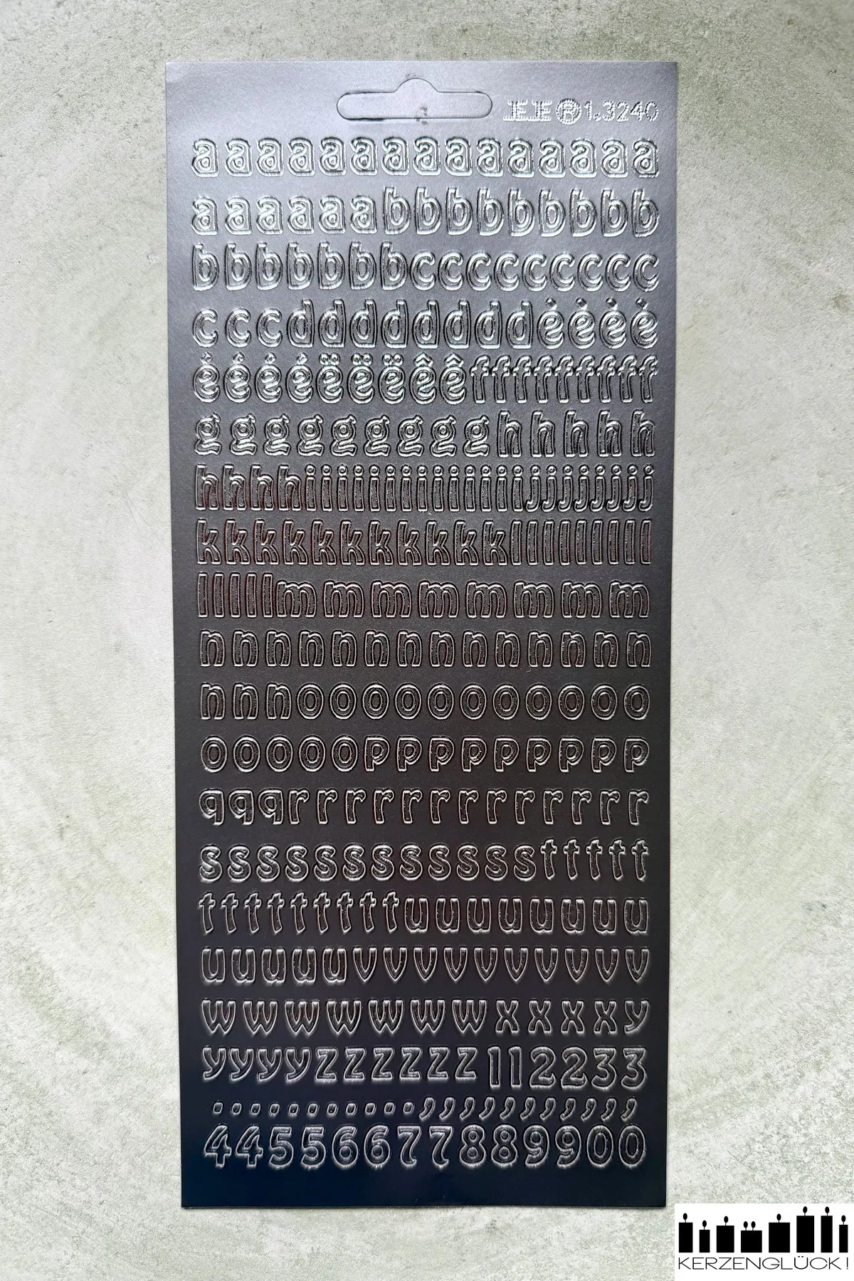 Konturensticker Kleinbuchstaben silber
